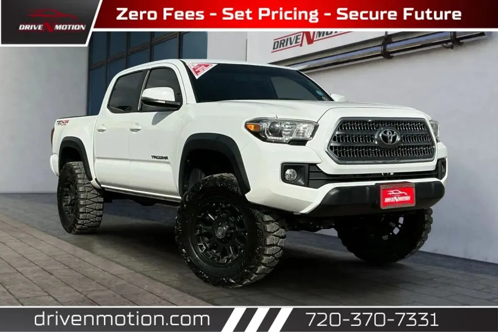 White 2017 Toyota Tacoma Double Cab TRD Off-Road Pickup 4D 5 ft for sale in Thornton, CO