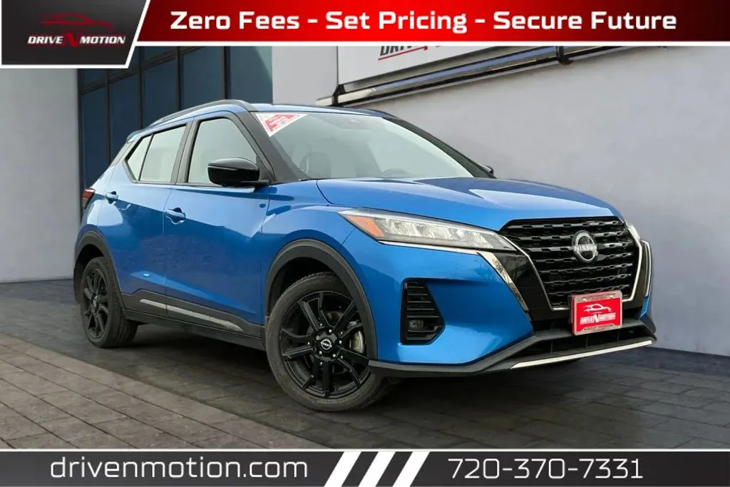 Blue 2023 Nissan Kicks SR Sport Utility 4D for sale in Thornton, CO