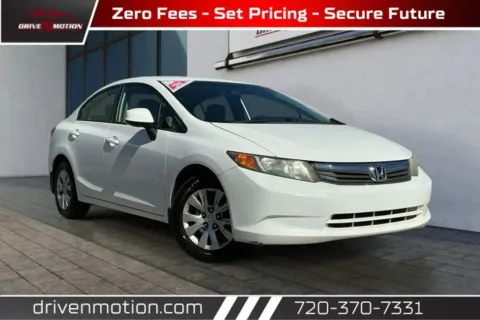 White 2012 Honda Civic LX Sedan 4D for sale in Thornton, CO