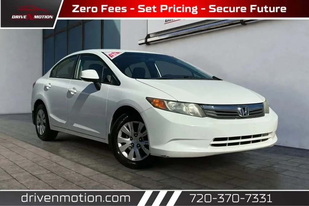 White 2012 Honda Civic LX Sedan 4D for sale in Thornton, CO