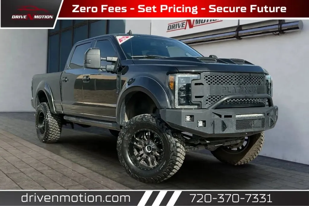 Black 2019 Ford F350 Super Duty Crew Cab Platinum Pickup 4D 6 3/4 ft for sale in Thornton, CO