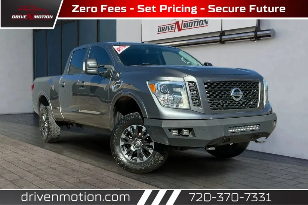 Gray 2019 Nissan TITAN XD Crew Cab PRO-4X Pickup 4D 6 1/2 ft for sale in Thornton, CO
