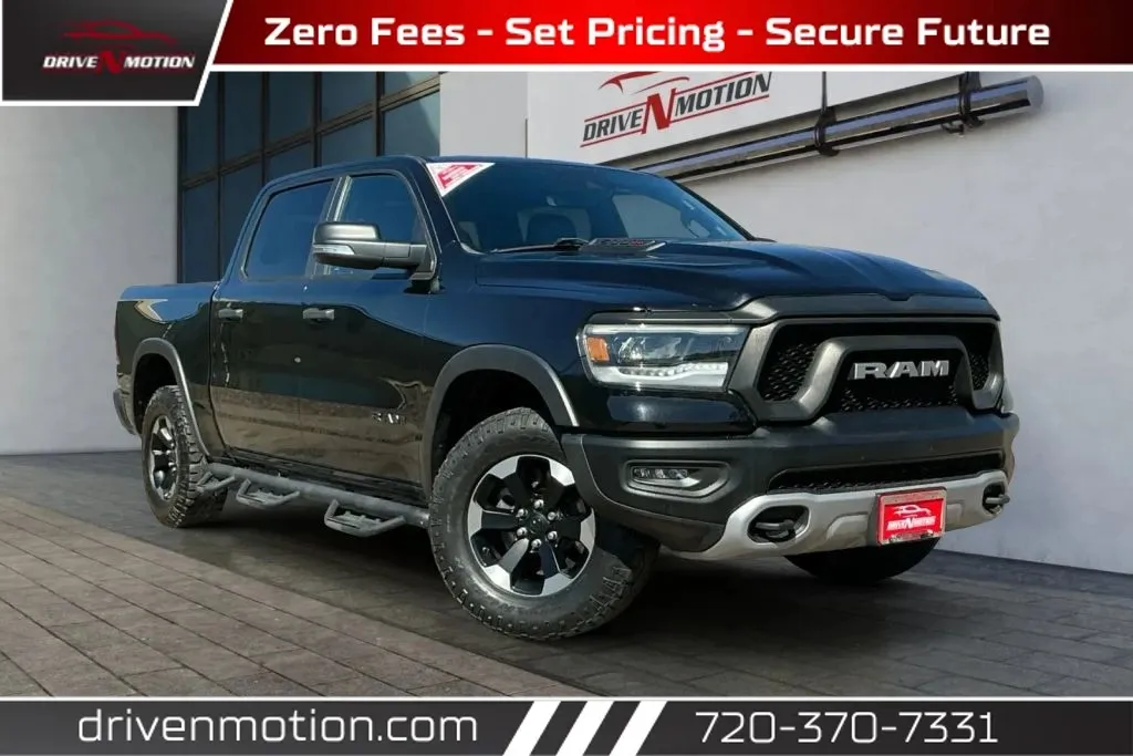 Black 2022 Ram 1500 Crew Cab Rebel Pickup 4D 5 1/2 ft for sale in Thornton, CO