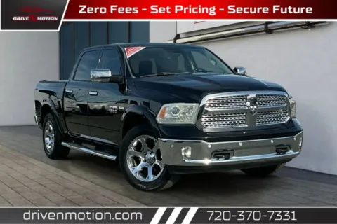Black 2016 Ram 1500 Crew Cab Laramie Pickup 4D 5 1/2 ft for sale in Thornton, CO