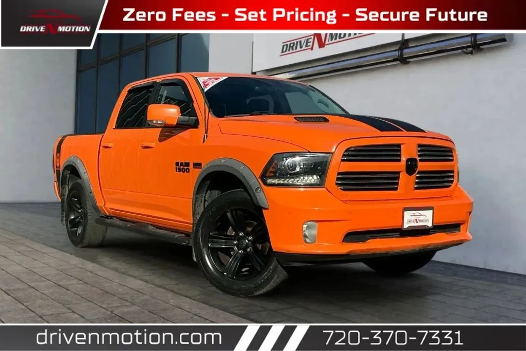 Orange 2017 Ram 1500 Crew Cab Sport Pickup 4D 5 1/2 ft for sale in Thornton, CO