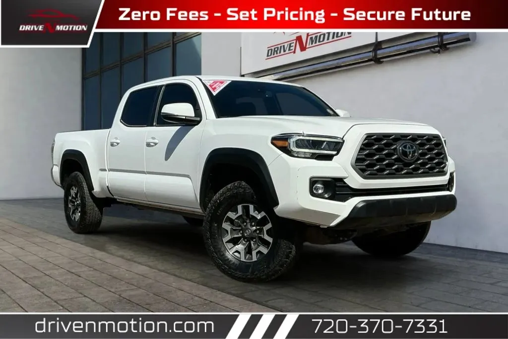 White 2023 Toyota Tacoma Double Cab TRD Off-Road Pickup 4D 6 ft for sale in Thornton, CO