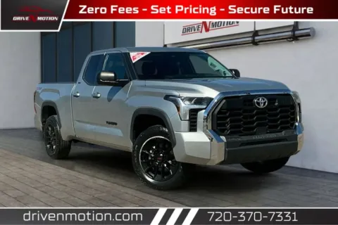 Silver 2023 Toyota Tundra Double Cab SR5 Pickup 4D 6 1/2 ft for sale in Thornton, CO