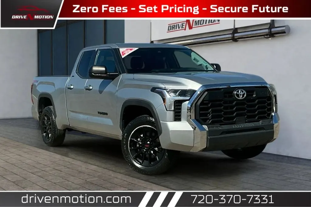 Silver 2023 Toyota Tundra Double Cab SR5 Pickup 4D 6 1/2 ft for sale in Thornton, CO