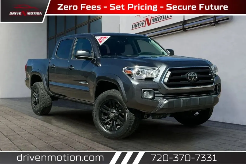 Gray 2021 Toyota Tacoma Double Cab SR5 Pickup 4D 5 ft for sale in Thornton, CO