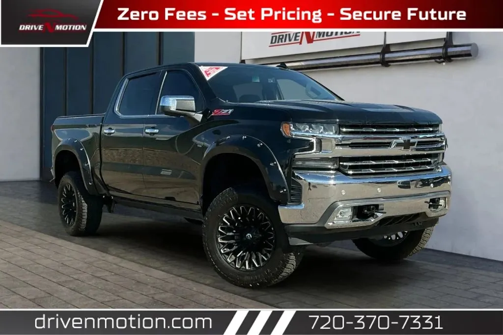 Black 2021 Chevrolet Silverado 1500 Crew Cab LTZ Pickup 4D 5 3/4 ft for sale in Thornton, CO