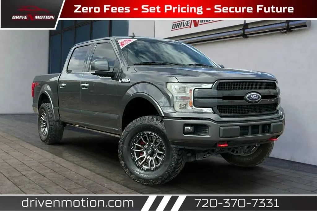 Gray 2018 Ford F-150 SuperCrew Cab Platinum Pickup 4D 5 1/2 ft for sale in Thornton, CO