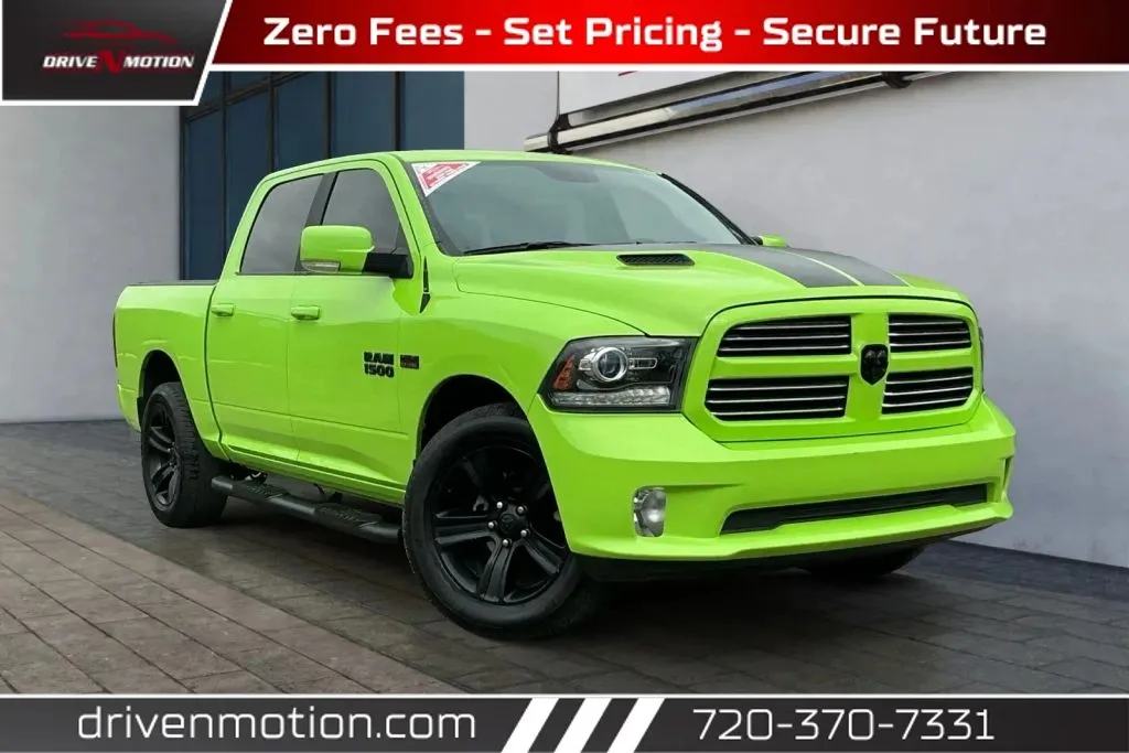 Green 2017 Ram 1500 Crew Cab Sport Pickup 4D 5 1/2 ft for sale in Thornton, CO