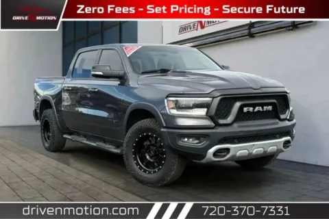 Black 2019 Ram 1500 Crew Cab Rebel Pickup 4D 5 1/2 ft for sale in Thornton, CO