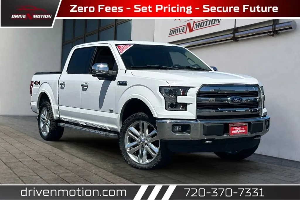 White 2016 Ford F-150 SuperCrew Cab Lariat Pickup 4D 5 1/2 ft for sale in Thornton, CO