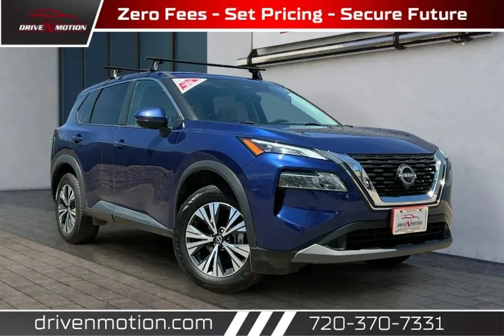 Blue 2022 Nissan Rogue SV Sport Utility 4D for sale in Thornton, CO