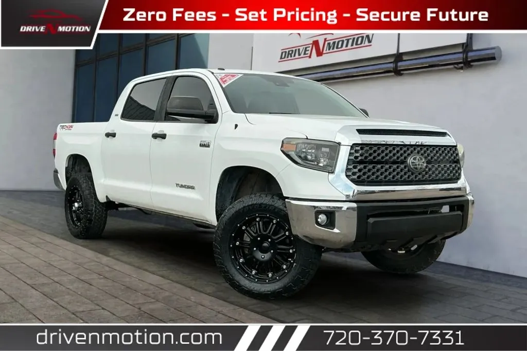 White 2019 Toyota Tundra CrewMax SR5 Pickup 4D 5 1/2 ft for sale in Thornton, CO