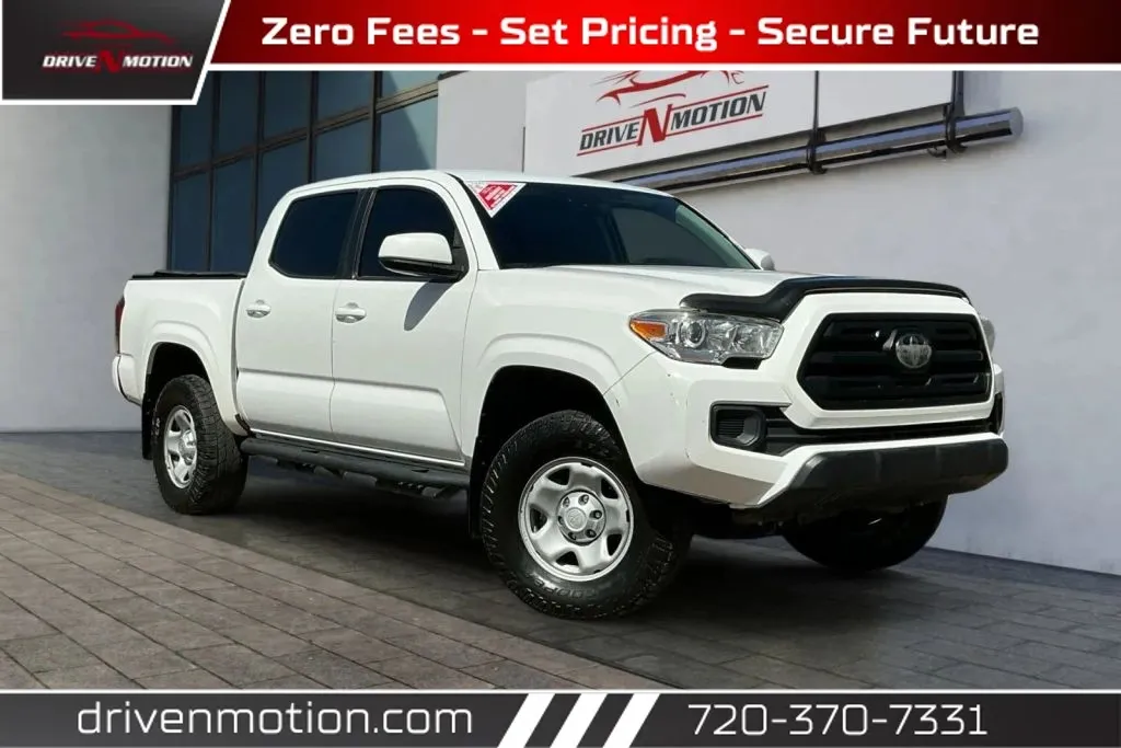 White 2019 Toyota Tacoma Double Cab SR Pickup 4D 5 ft for sale in Thornton, CO