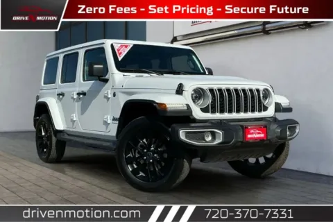 White 2025 Jeep Wrangler 4xe Sahara 4xe Sport Utility 4D for sale in Thornton, CO