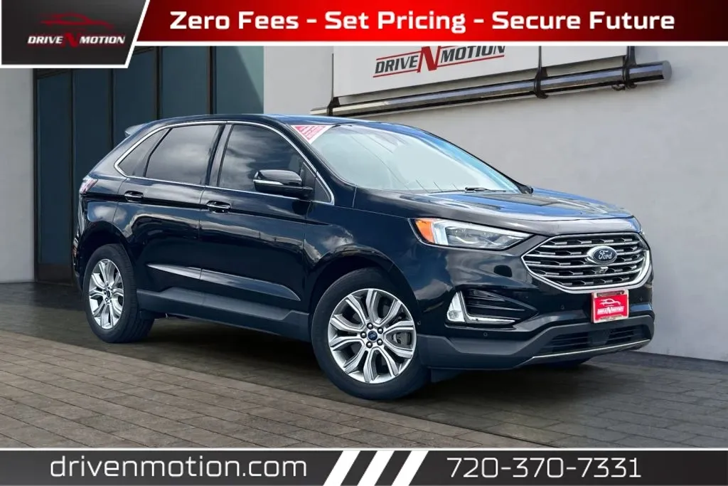 Black 2019 Ford Edge Titanium Sport Utility 4D for sale in Thornton, CO
