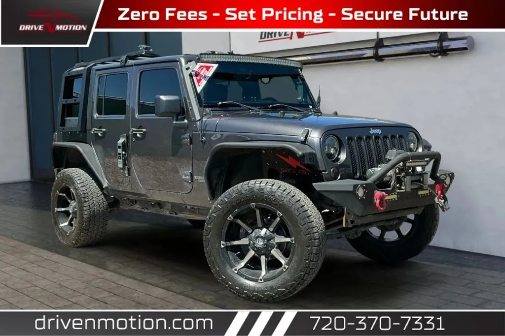 Gray 2014 Jeep Wrangler Unlimited Sport SUV 4D for sale in Thornton, CO