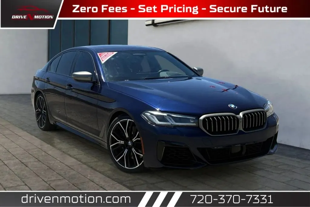 Blue 2021 BMW 5 Series M550i xDrive Sedan 4D for sale in Thornton, CO
