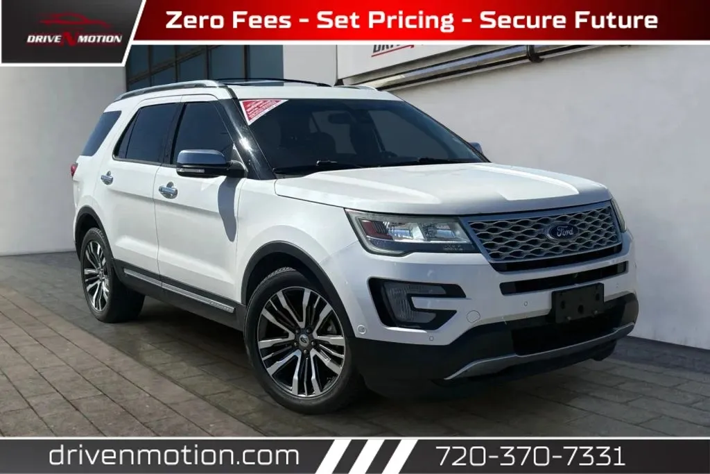 White 2016 Ford Explorer Platinum Sport Utility 4D for sale in Thornton, CO