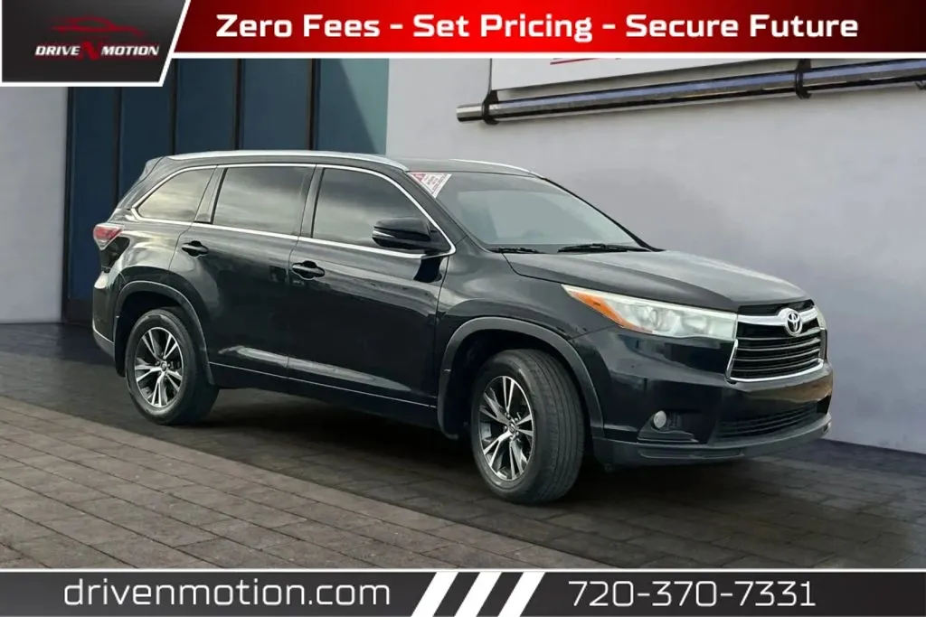 Black 2016 Toyota Highlander XLE Sport Utility 4D for sale in Thornton, CO