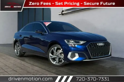 Blue 2022 Audi A3 Premium Sedan 4D for sale in Thornton, CO