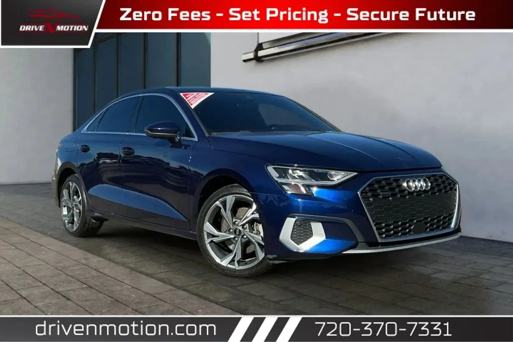 Blue 2022 Audi A3 Premium Sedan 4D for sale in Thornton, CO