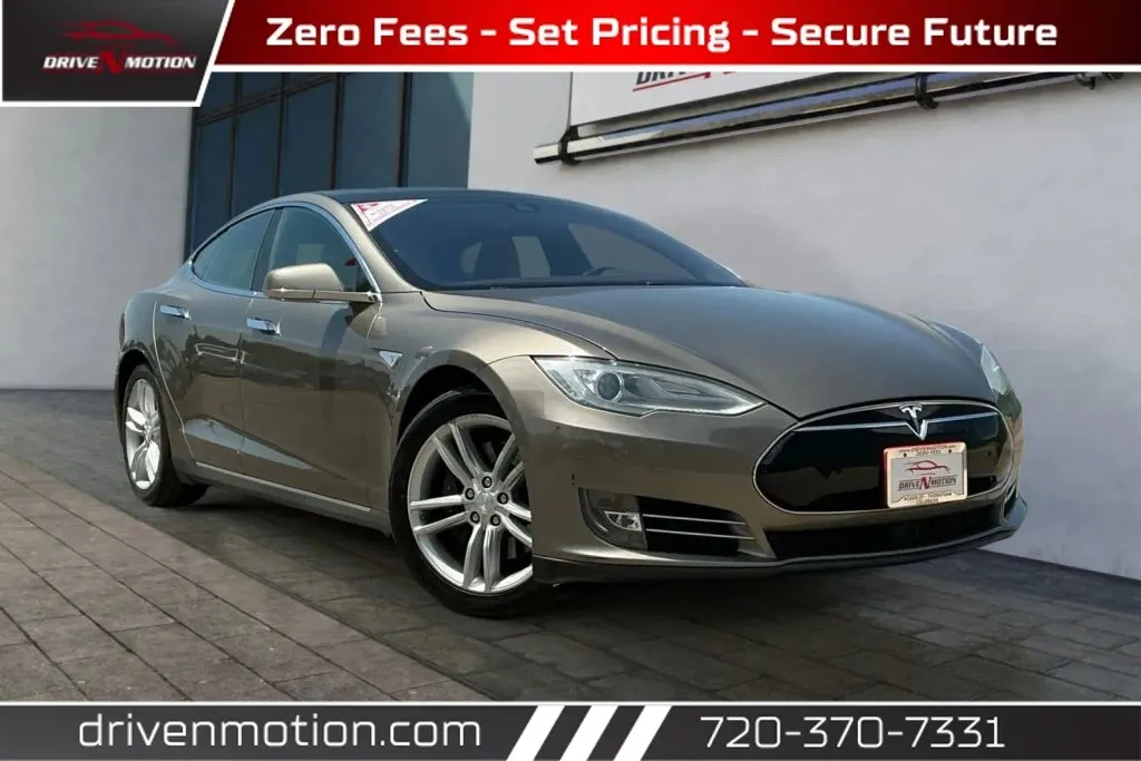 Gold 2015 Tesla Model S 85 Sedan 4D for sale in Thornton, CO