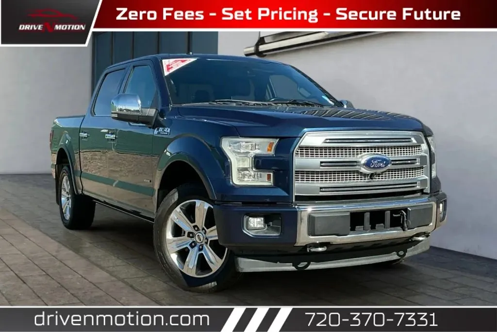 Blue 2017 Ford F-150 SuperCrew Cab Platinum Pickup 4D 5 1/2 ft for sale in Thornton, CO