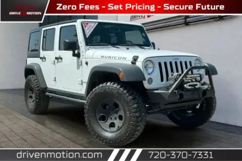 White 2014 Jeep Wrangler Unlimited Rubicon Sport Utility 4D for sale in Thornton, CO