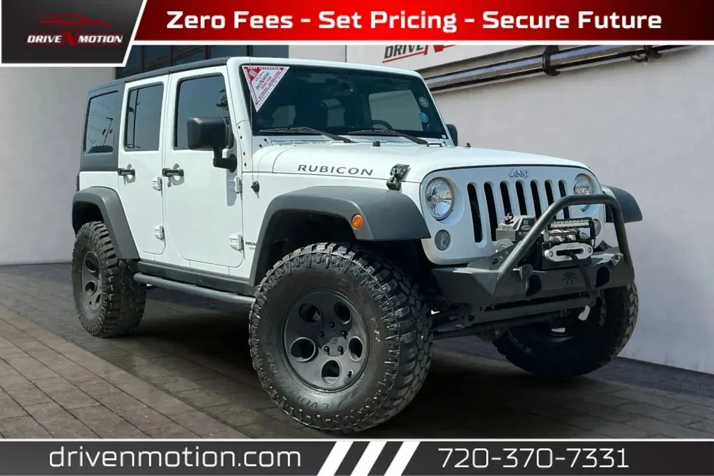 White 2014 Jeep Wrangler Unlimited Rubicon Sport Utility 4D for sale in Thornton, CO