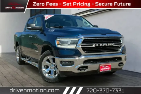 Blue 2019 Ram 1500 Crew Cab Big Horn Pickup 4D 5 1/2 ft for sale in Thornton, CO