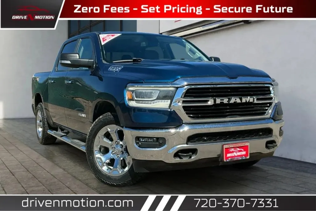 Blue 2019 Ram 1500 Crew Cab Big Horn Pickup 4D 5 1/2 ft for sale in Thornton, CO