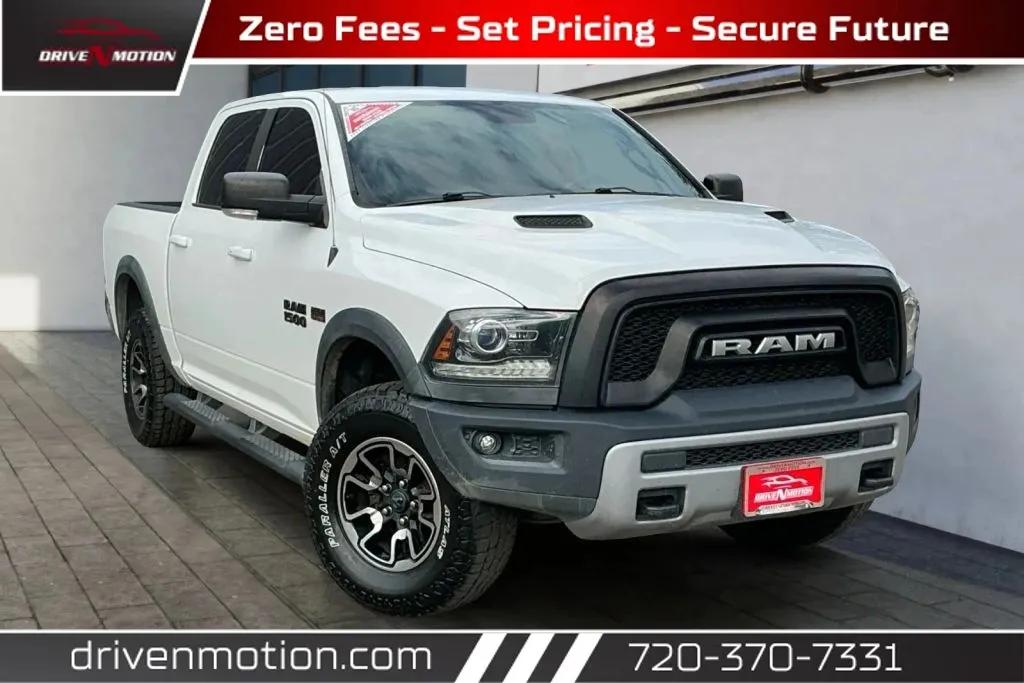 White 2017 Ram 1500 Crew Cab Rebel Pickup 4D 5 1/2 ft for sale in Thornton, CO