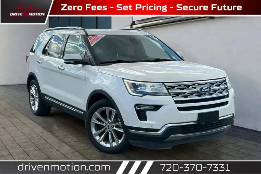 White 2018 Ford Explorer Limited Sport Utility 4D for sale in Thornton, CO