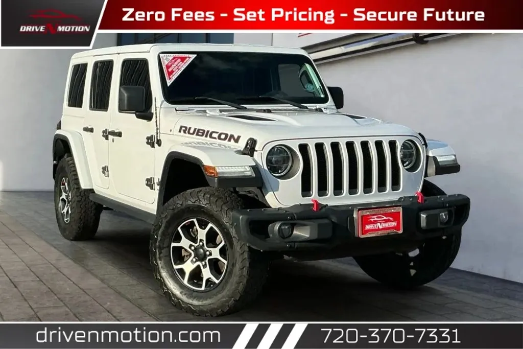 White 2020 Jeep Wrangler Unlimited Rubicon Sport Utility 4D for sale in Thornton, CO