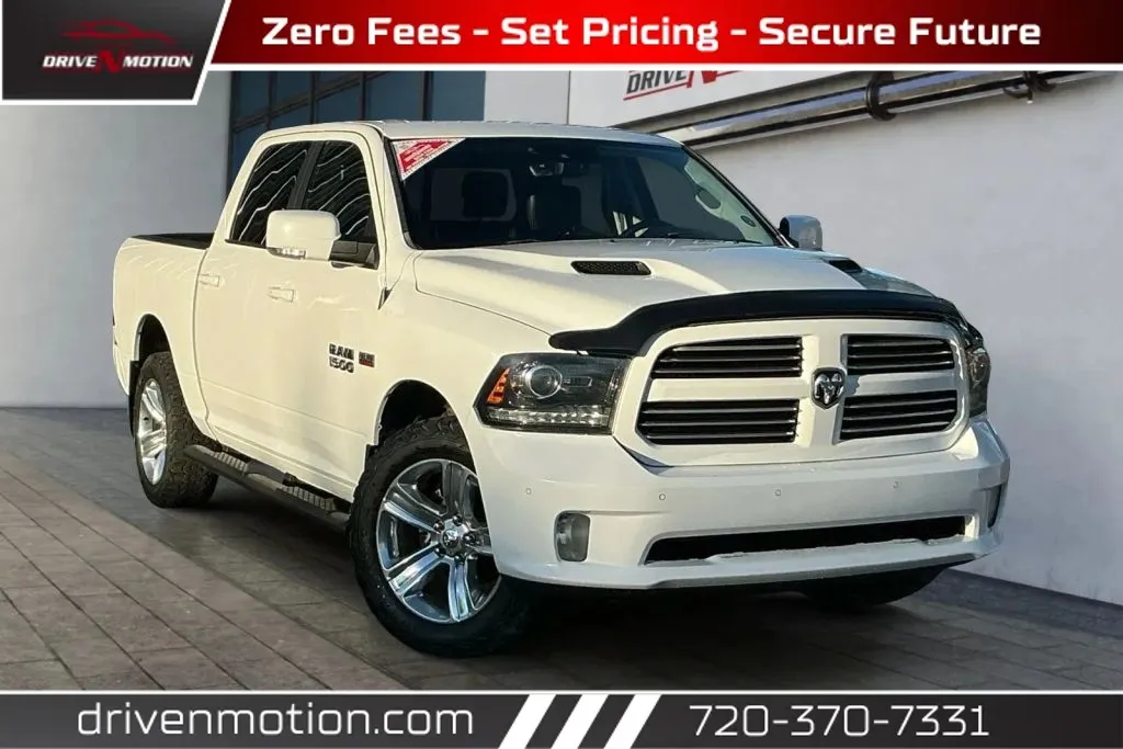 White 2017 Ram 1500 Crew Cab Sport Pickup 4D 5 1/2 ft for sale in Thornton, CO