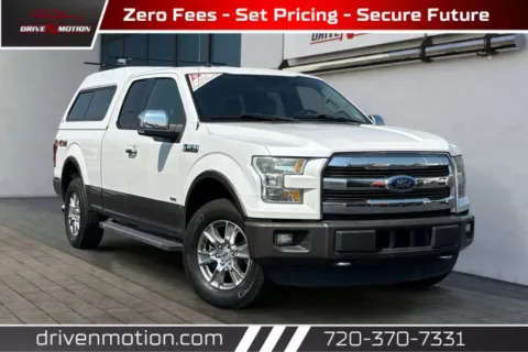 White 2016 Ford F-150 Super Cab Lariat Pickup 4D 6 1/2 ft for sale in Thornton, CO