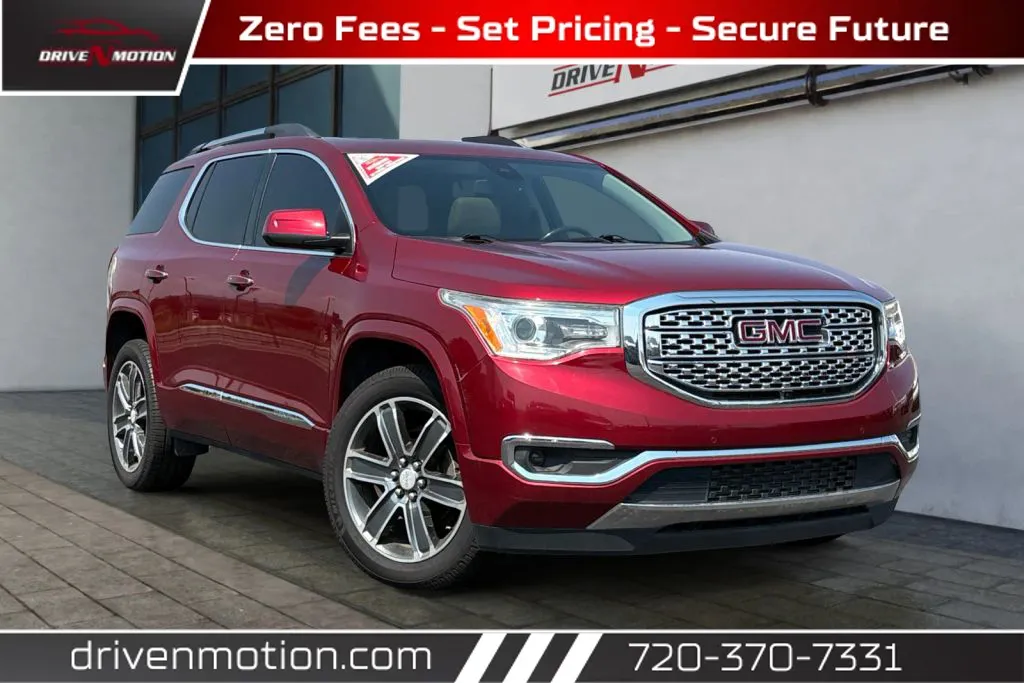 Red 2019 GMC Acadia Denali Sport Utility 4D for sale in Thornton, CO