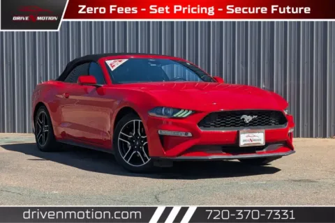 Red 2021 Ford Mustang EcoBoost Premium Convertible 2D for sale in Thornton, CO