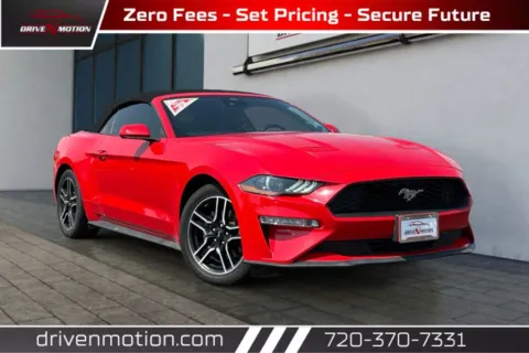 Red 2021 Ford Mustang EcoBoost Premium Convertible 2D for sale in Thornton, CO