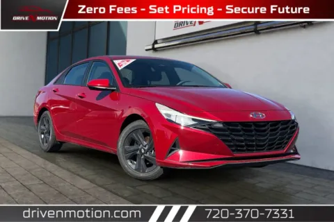 Red 2022 Hyundai Elantra Blue HEV Sedan 4D for sale in Thornton, CO
