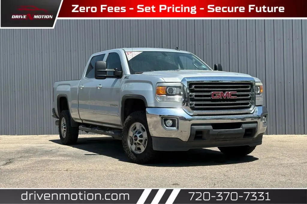 Silver 2015 GMC Sierra 2500 HD Crew Cab SLE Pickup 4D 6 1/2 ft for sale in Thornton, CO