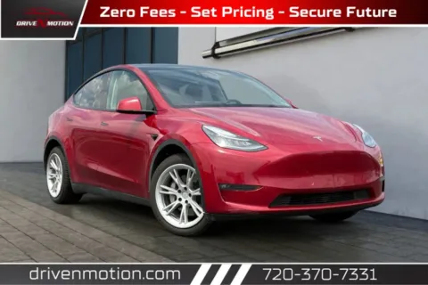 Red 2021 Tesla Model Y Long Range Sport Utility 4D for sale in Thornton, CO