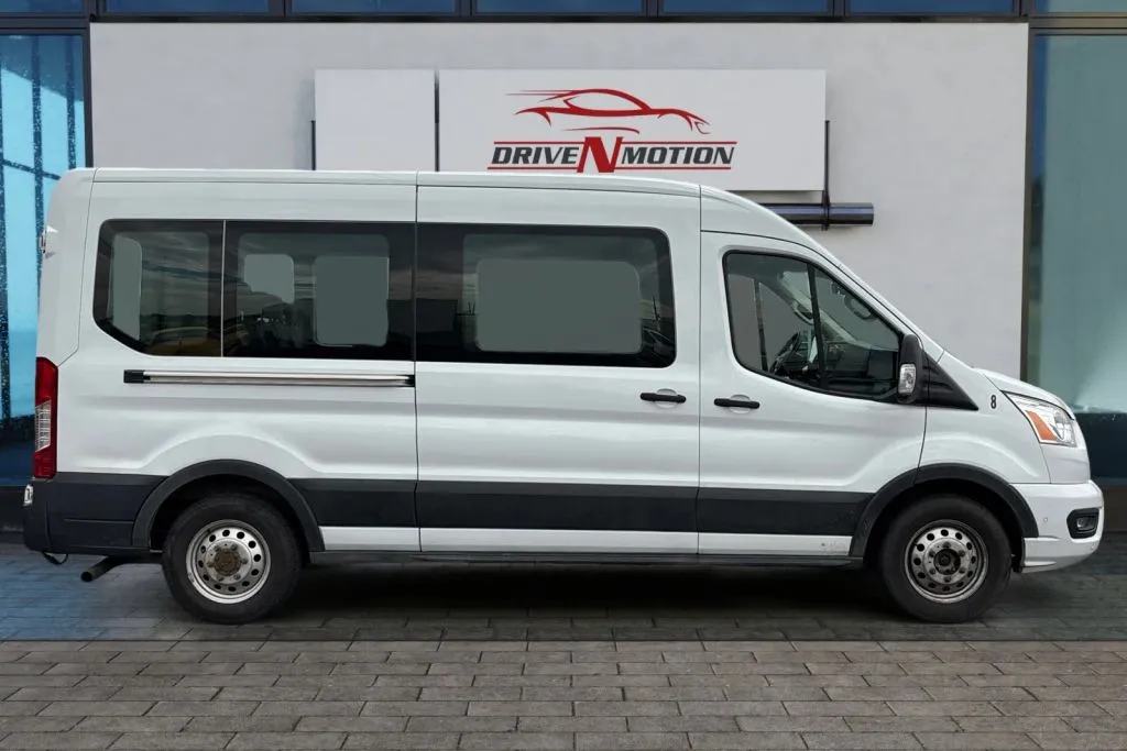 Another view of 2021 Ford Transit 350 Passenger Van XLT w/Medium Roof Van 3D for sale in Thornton, CO at Drive N-Motion Thornton