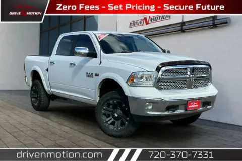 White 2013 Ram 1500 Crew Cab Laramie Pickup 4D 5 1/2 ft for sale in Thornton, CO