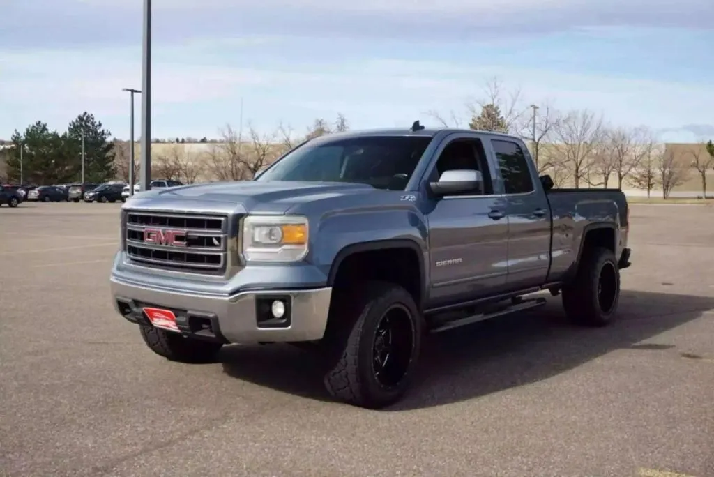 Another view of 2015 GMC Sierra 1500 Double Cab SLE Pickup 4D 6 1/2 ft for sale in Thornton, CO at Drive N-Motion Thornton