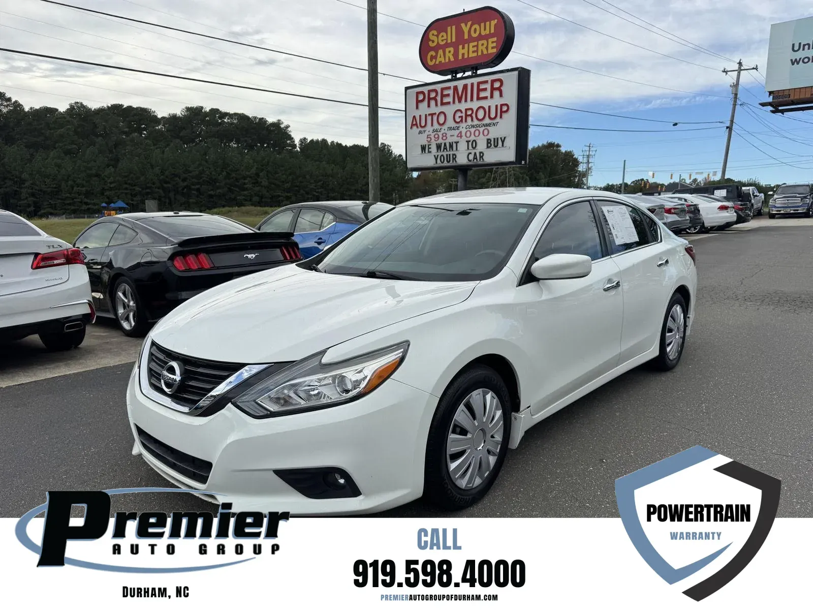 White 2018 Nissan Altima 2.5 S for sale in Durham, NC